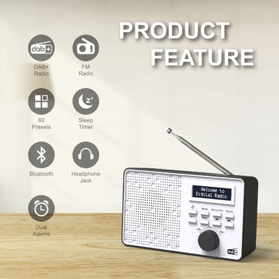 ABS خانه DAB / DAB FM رادیو قابل حمل 30 ایستگاه رادیو خانگی اینترنت با بلوتوث