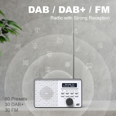 ABS خانه DAB / DAB FM رادیو قابل حمل 30 ایستگاه رادیو خانگی اینترنت با بلوتوث