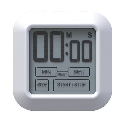 Cuadrado magnético digital cuenta-arriba cuenta-abajo temporizador de cocina con reloj y pantalla táctil