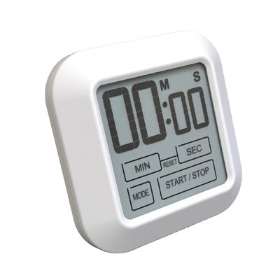 Cuadrado magnético digital cuenta-arriba cuenta-abajo temporizador de cocina con reloj y pantalla táctil