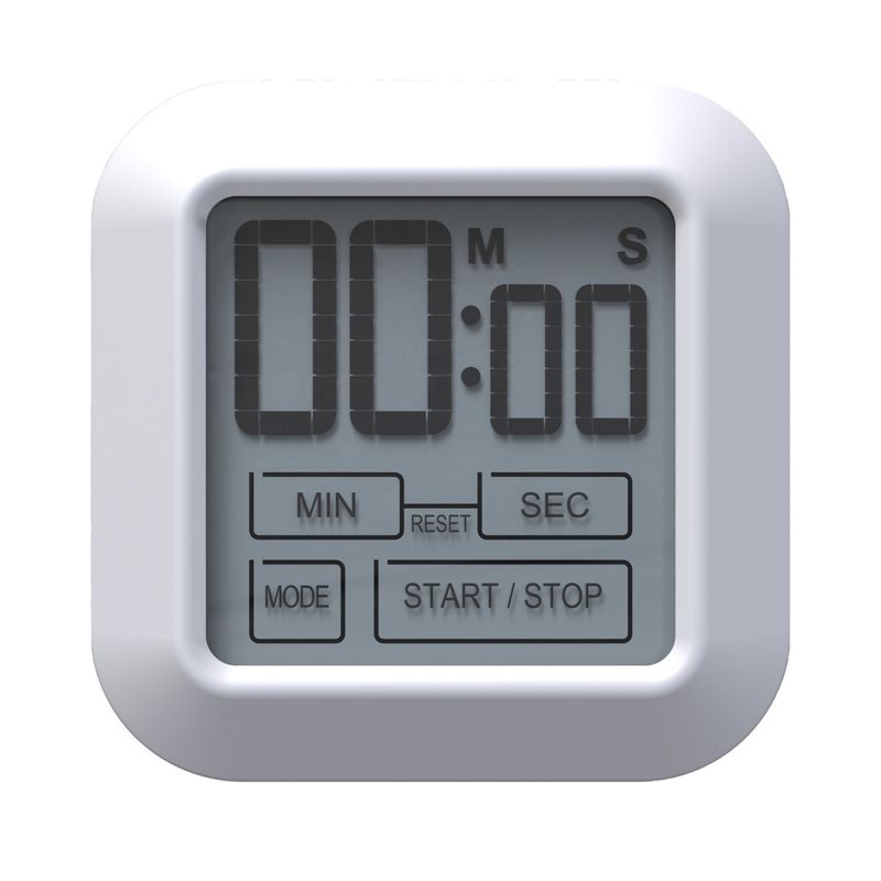 Cuadrado magnético digital cuenta-arriba cuenta-abajo temporizador de cocina con reloj y pantalla táctil