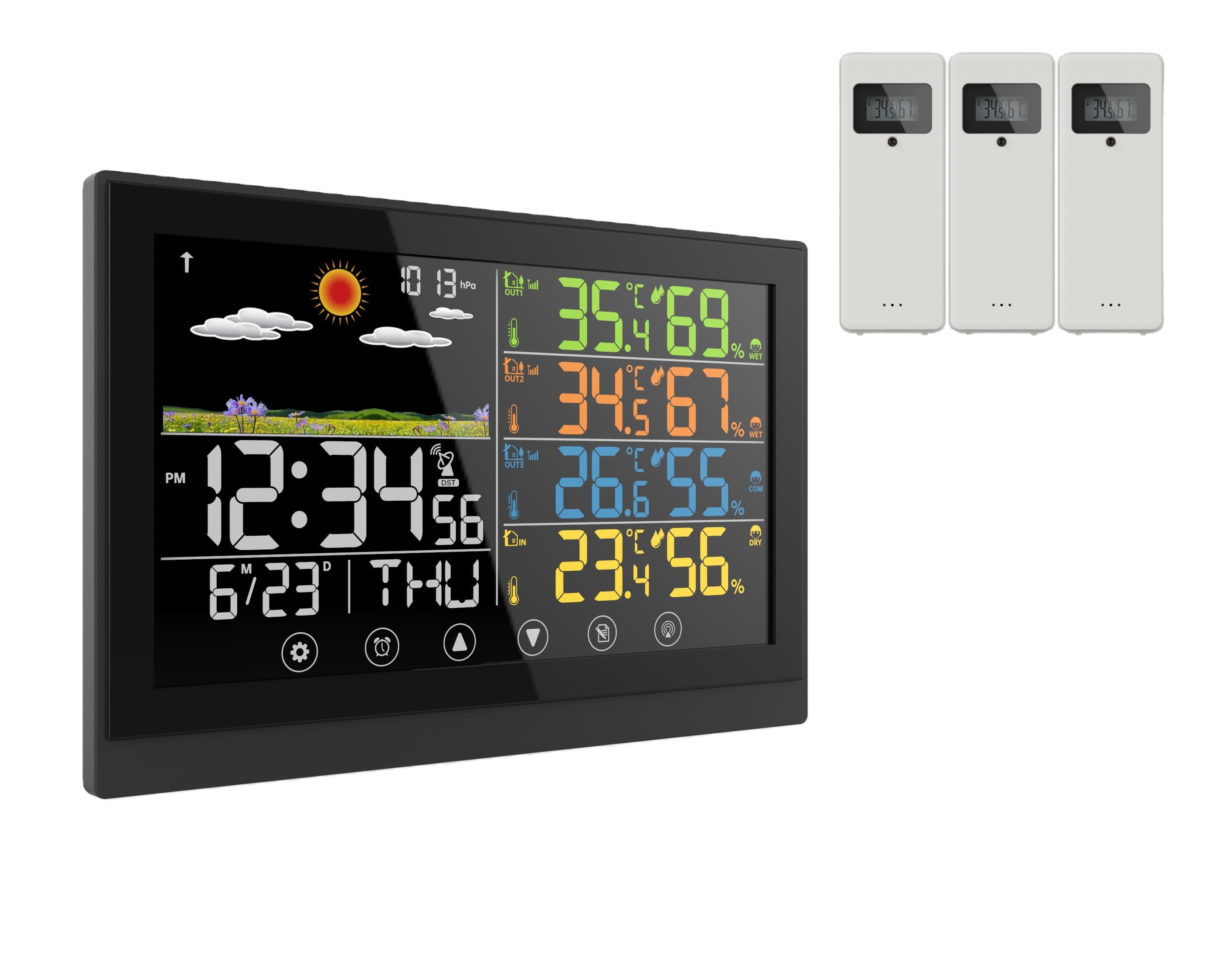 3 Channel Wireless Wifi Weather Station High Precision Electronic ...